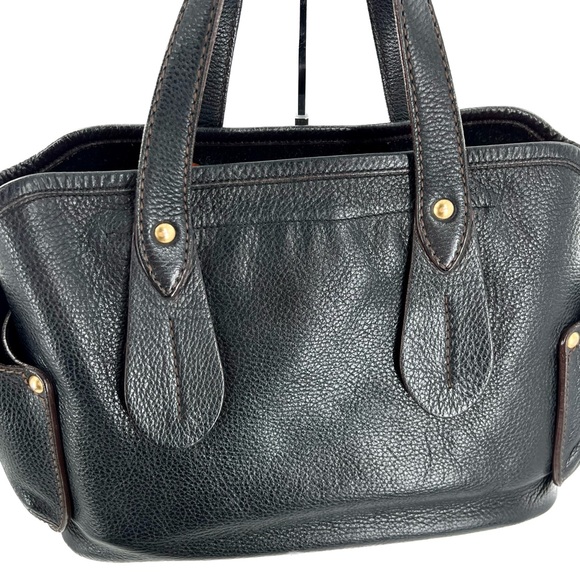 Salvatore Ferragamo Pebbled Leather Tote Satchel Bag Black, RARE Vintage - Picture 7 of 17